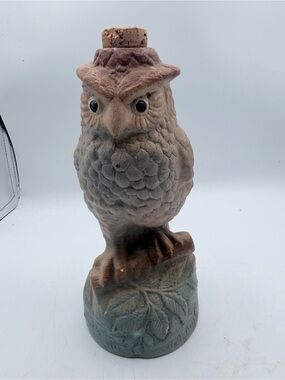 Vintage Wise Bird Decanter by Brush McCoy Pottery 1920’s